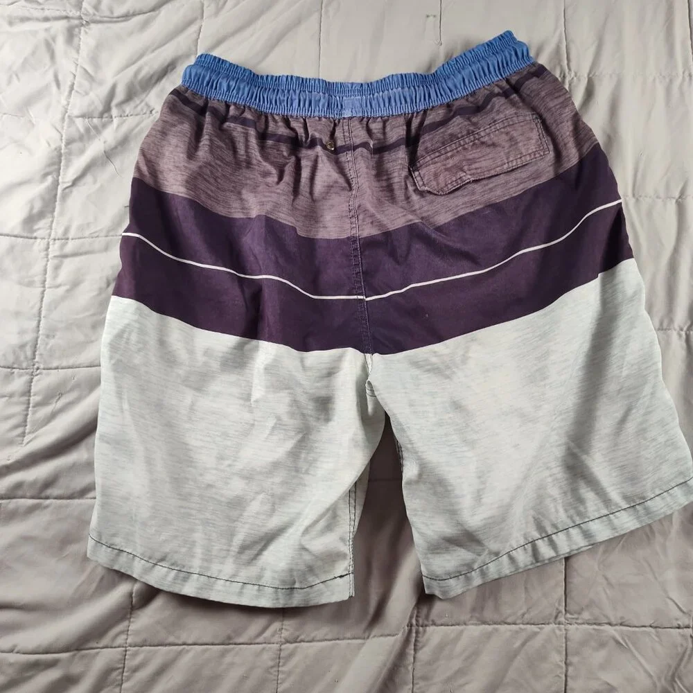 Kailua Surf NYC Men's XL Swim Trunks Color Block Mesh Lined Quick Dry Vintage St